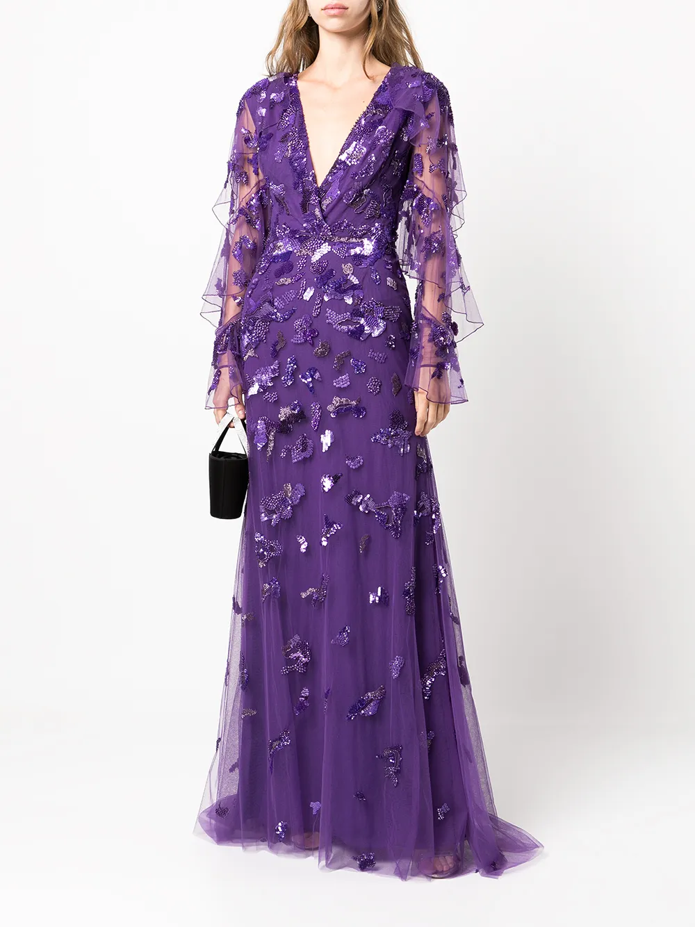 Zuhair Murad Avondjurk met pailletten - Paars