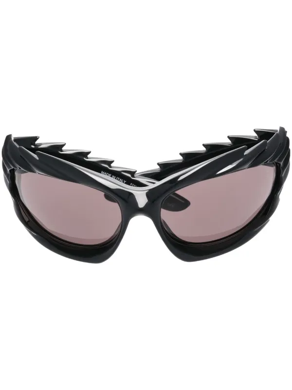 Balenciaga Eyewear Spike rectangle-frame Sunglasses - Farfetch