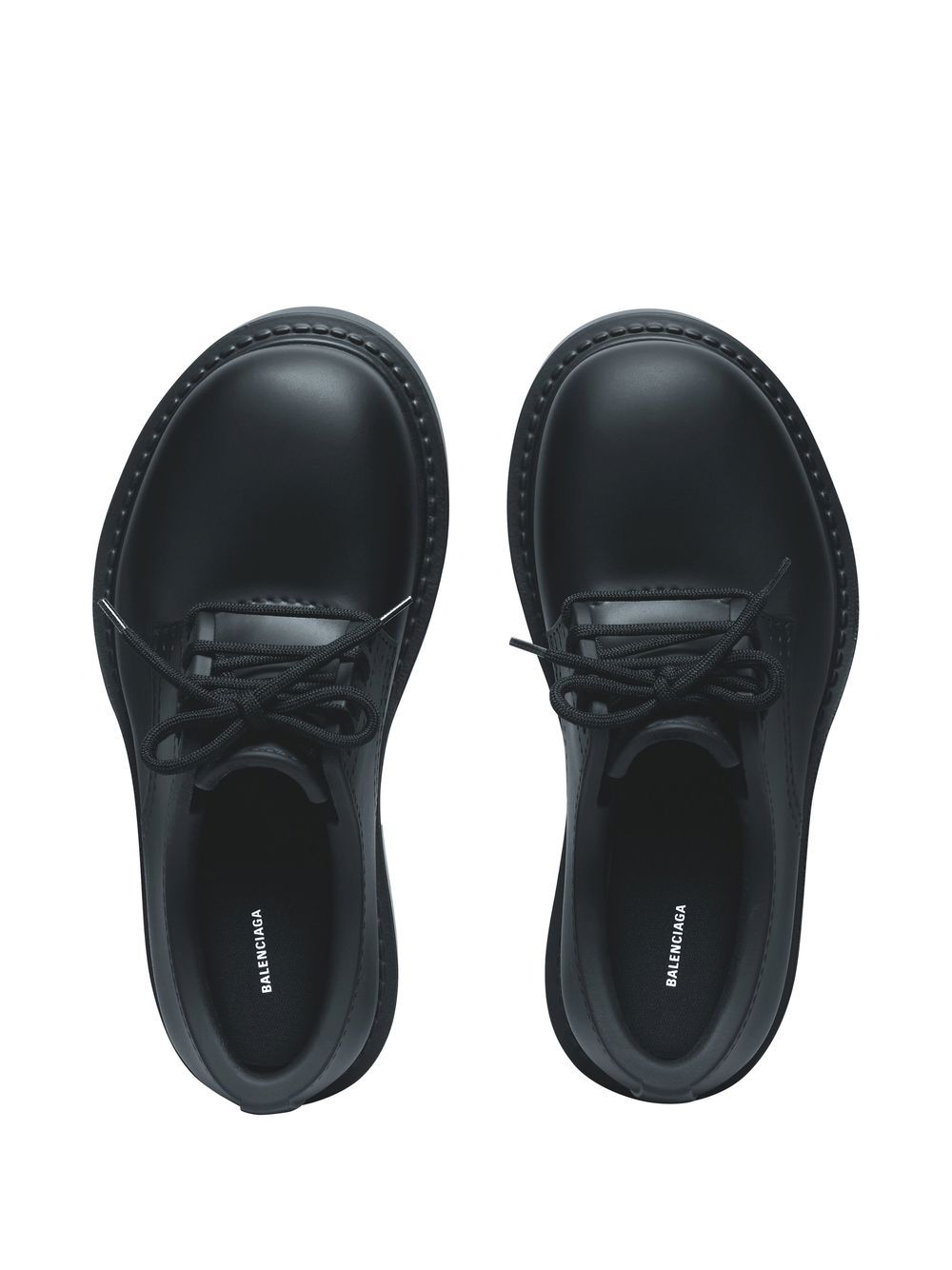 Shop Balenciaga Steroid Derby Shoes In Black