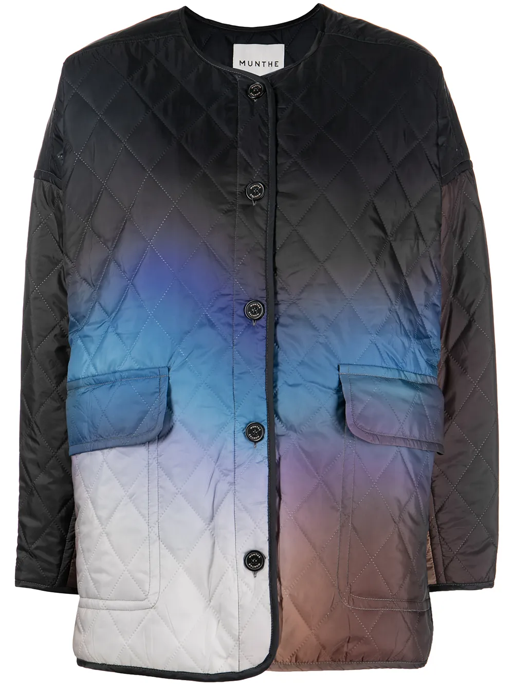 

MUNTHE tie dye quilted jacket - Blue