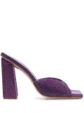 GIABORGHINI glass-crystal embellished mules - Purple