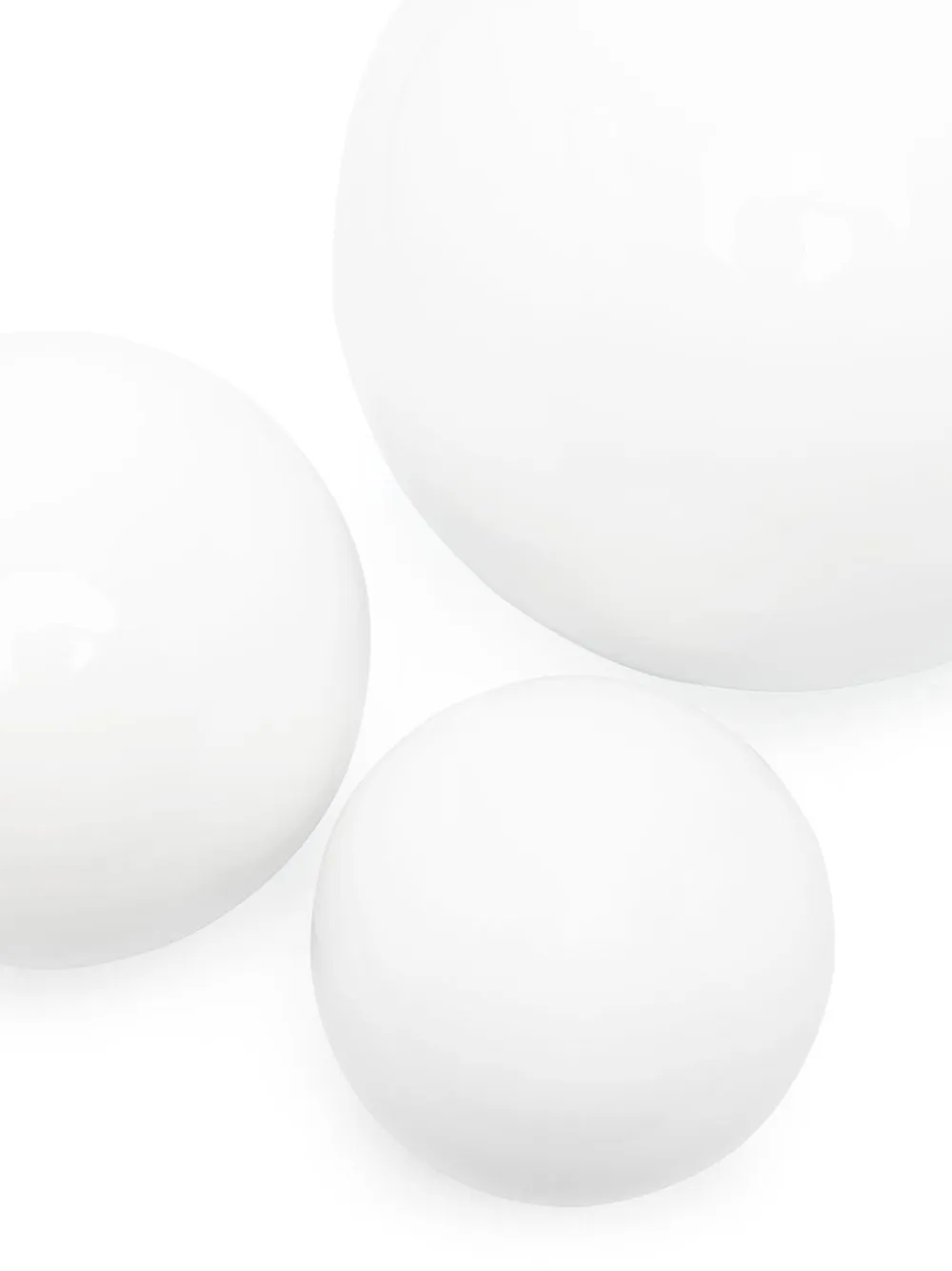 Bosa Sphere-sculpture (set Of 3) In White