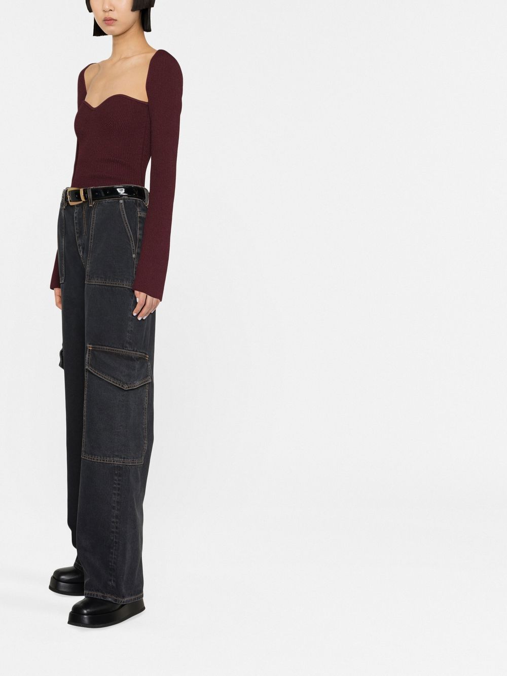 GANNI wide-leg Cargo Jeans - Farfetch