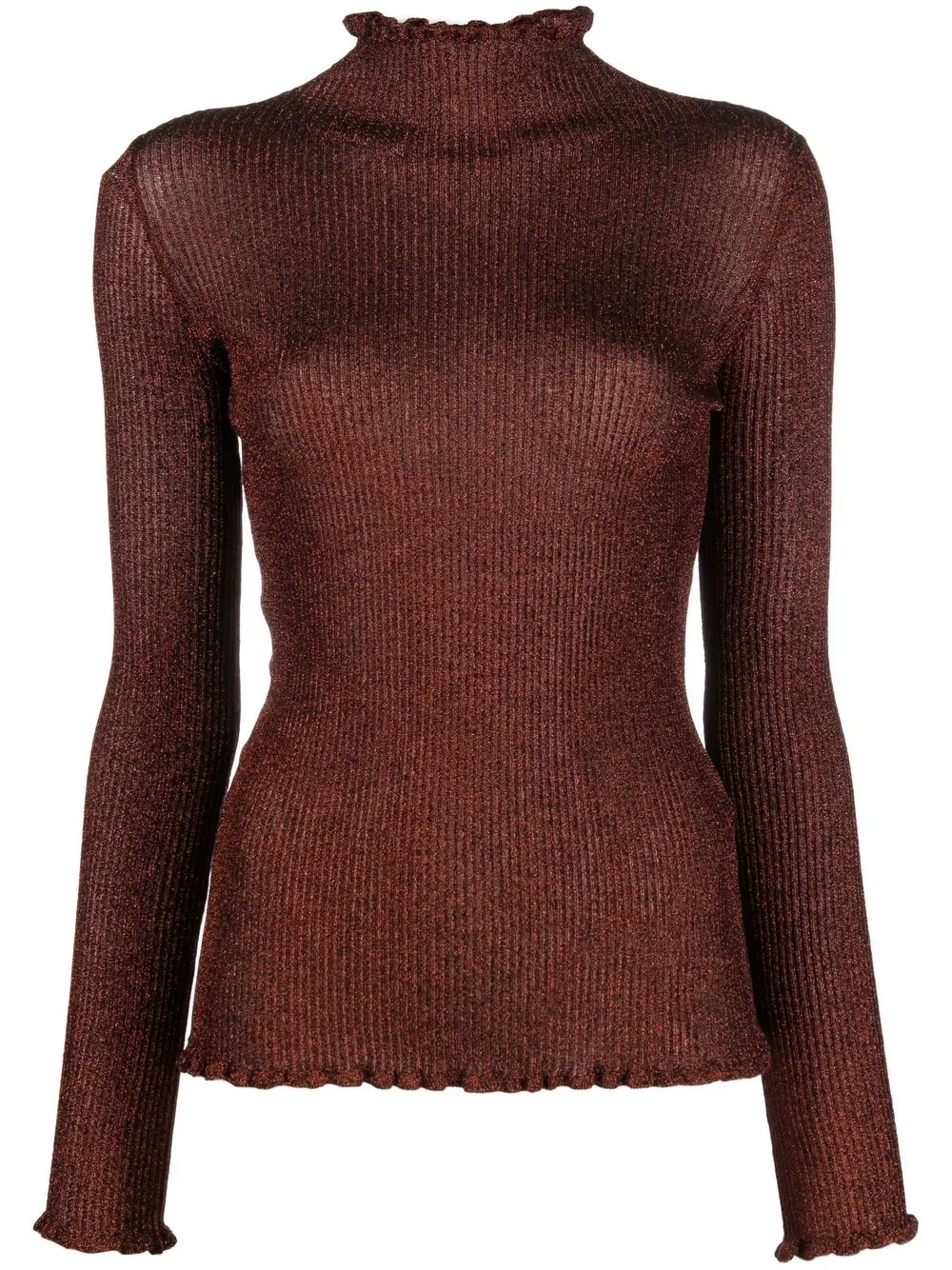 

Del Core roll-neck fitted jumper - Brown