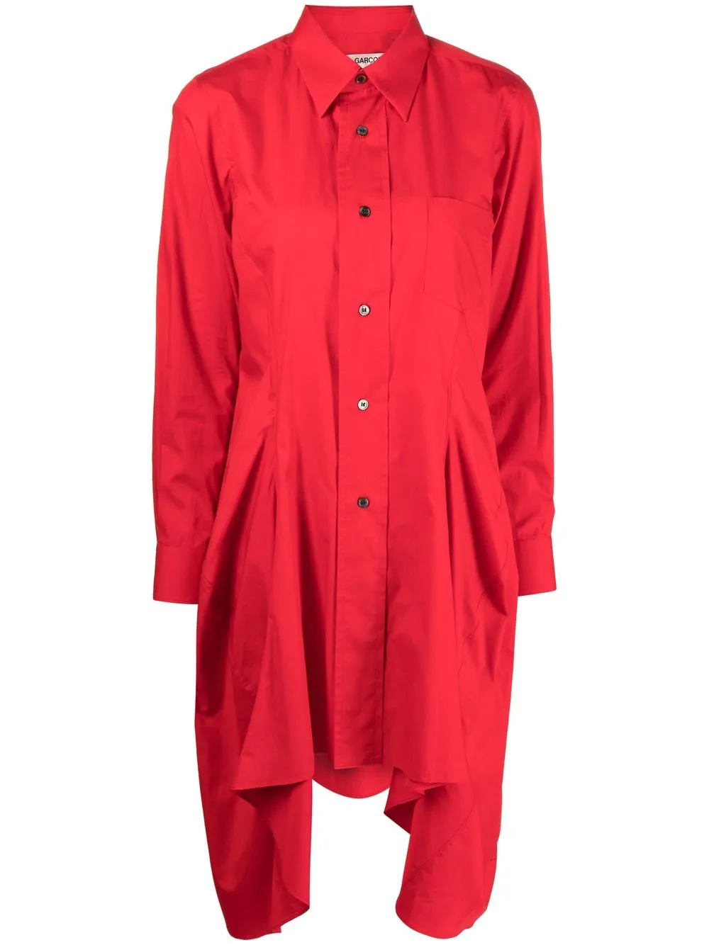 

Comme Des Garçons long-sleeve asymmetric-hem shirt - Red