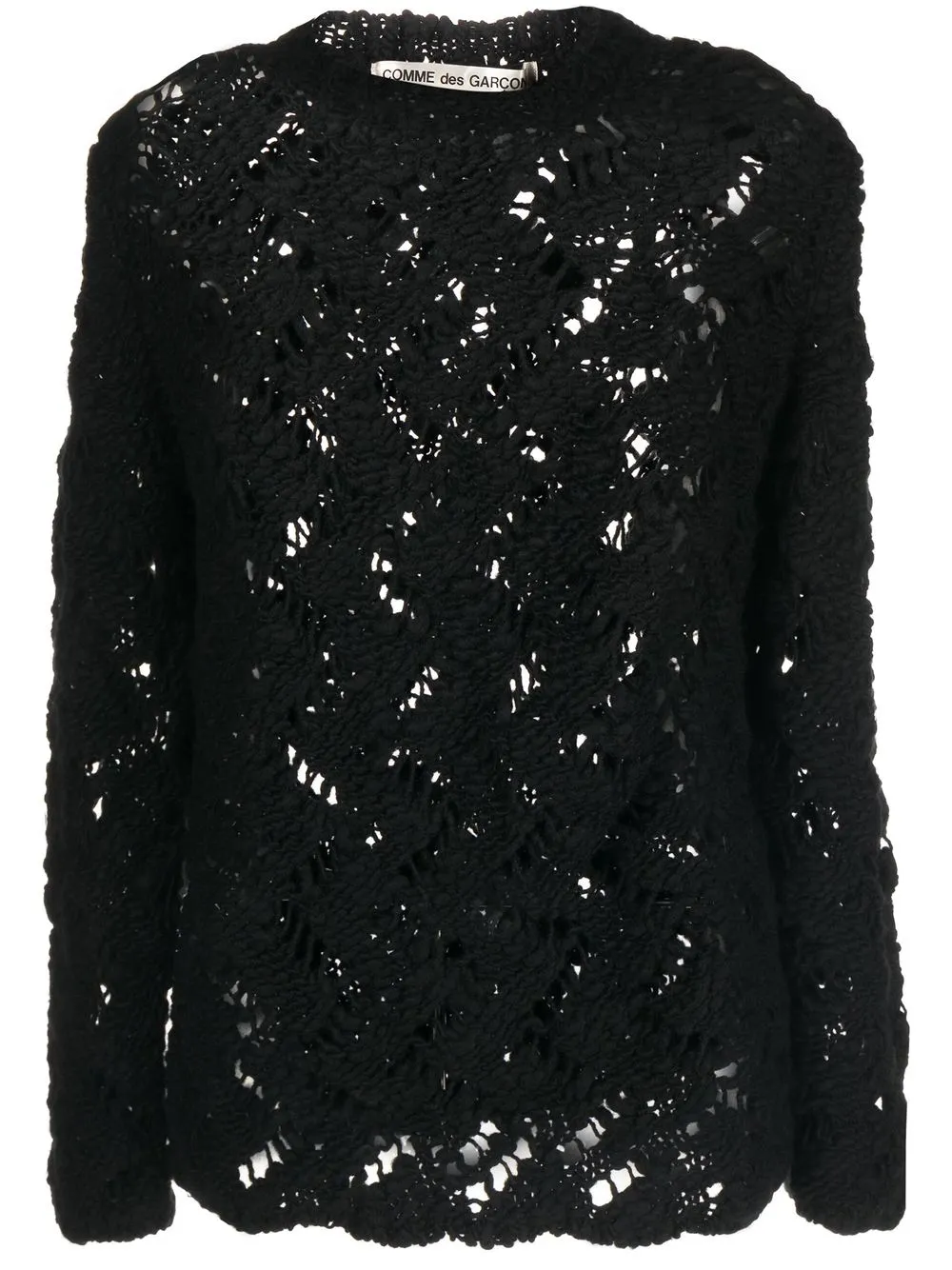 

Comme Des Garçons open-knit long-sleeved jumper - Black