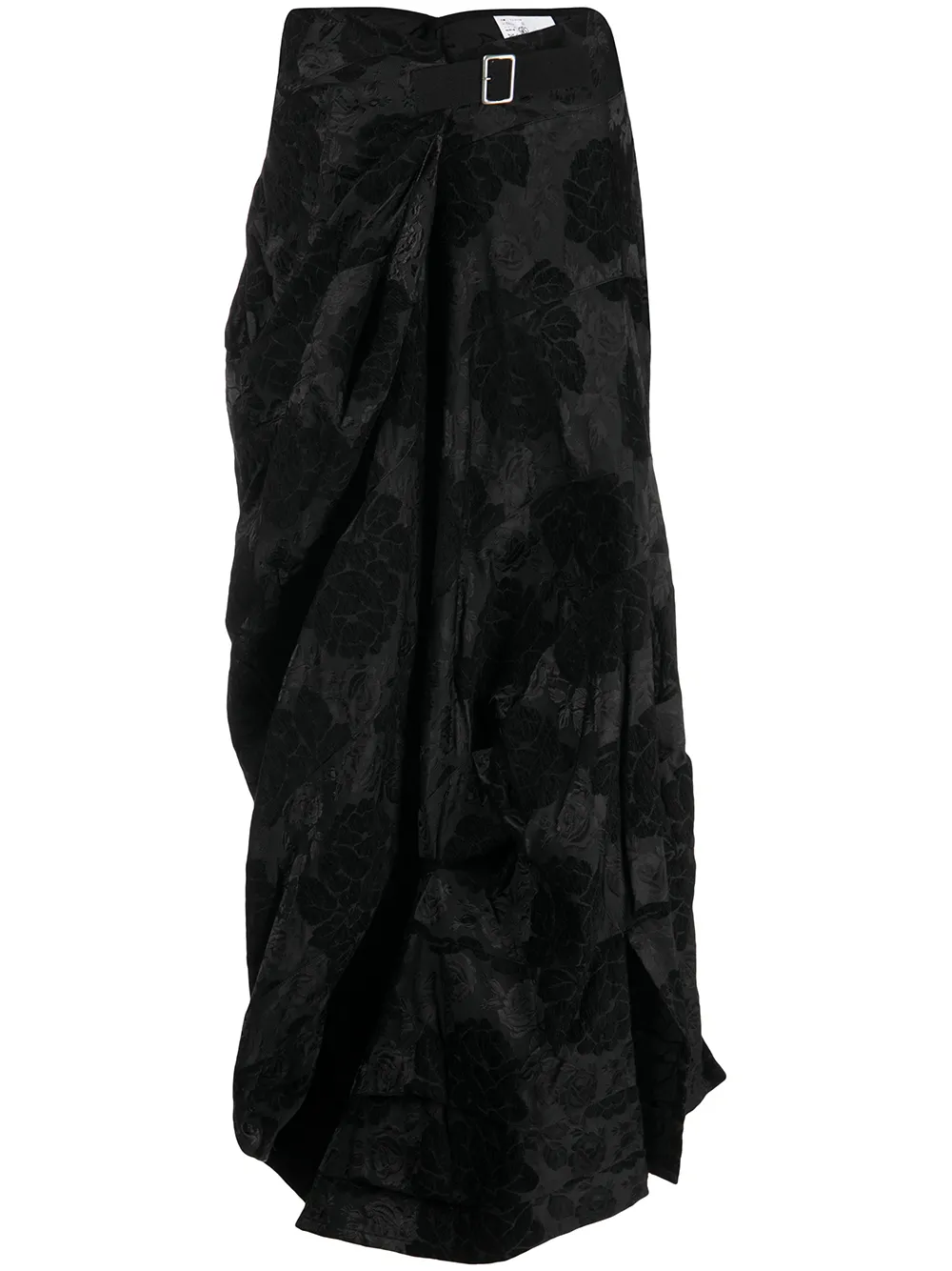 

Comme des Garçons TAO floral jacquard draped skirt - Black
