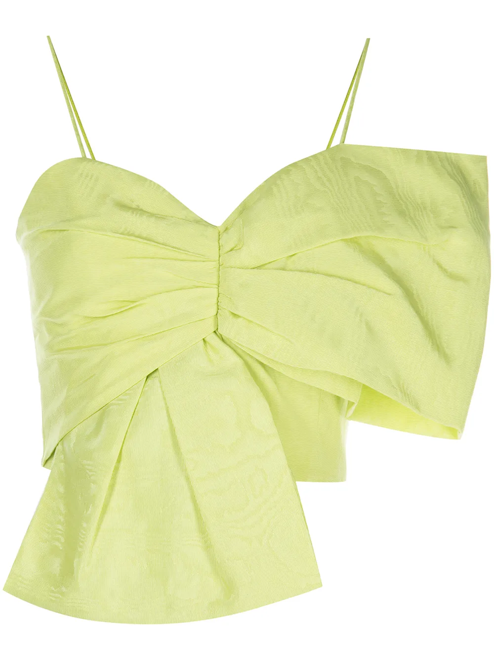 

alice + olivia Beline bow-detail crop top - Yellow