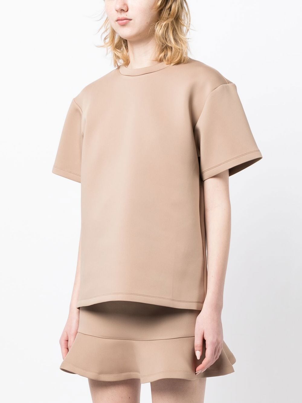 Shop Cynthia Rowley Drop-shoulder Short-sleeved T-shirt In Brown
