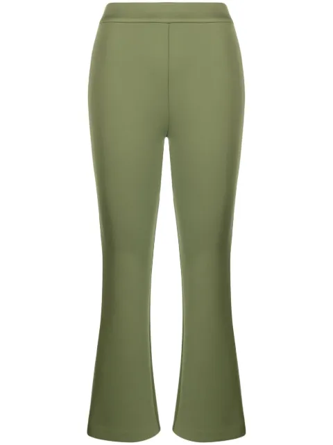 Cynthia Rowley mid-rise flared cropped trousers