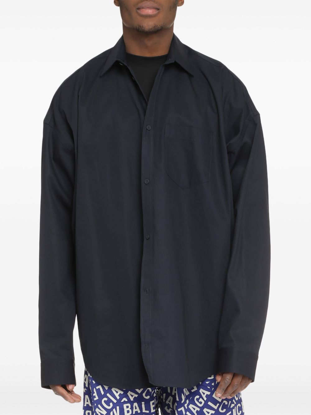 Balenciaga Cocoon long-sleeve shirt - Blue