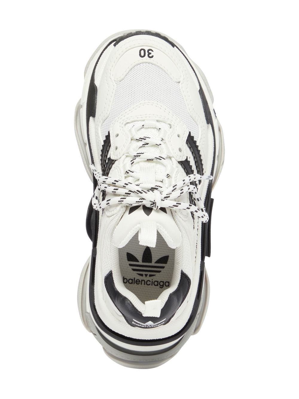 Shop Balenciaga X Adidas Triple S Chunky Sneakers In White