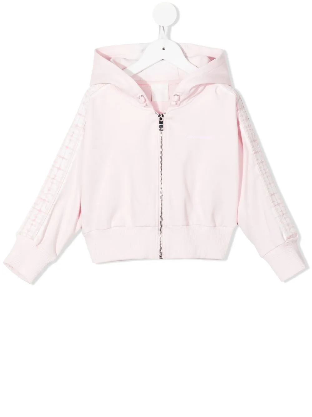 

Givenchy Kids hoodie con monograma y cierre - Rosado