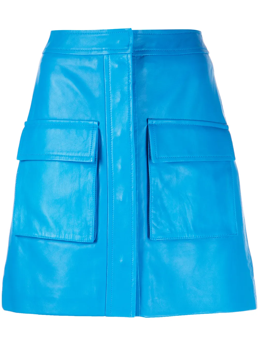 

MUNTHE Aswan leather mini skirt - Blue