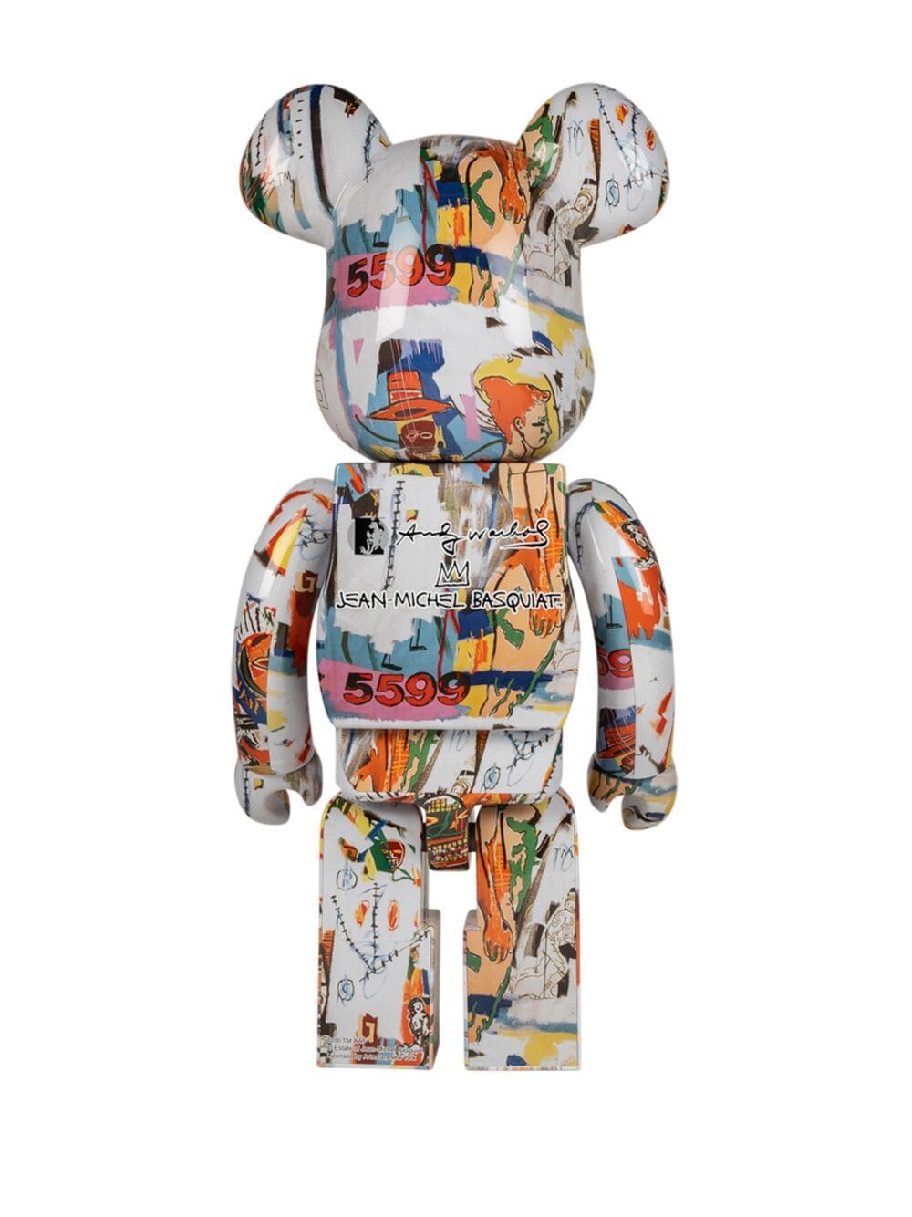 Image 2 of MEDICOM TOY x Andy Warhol x Jean-Michel Basquiat figurine BE@RBRICK 1000%