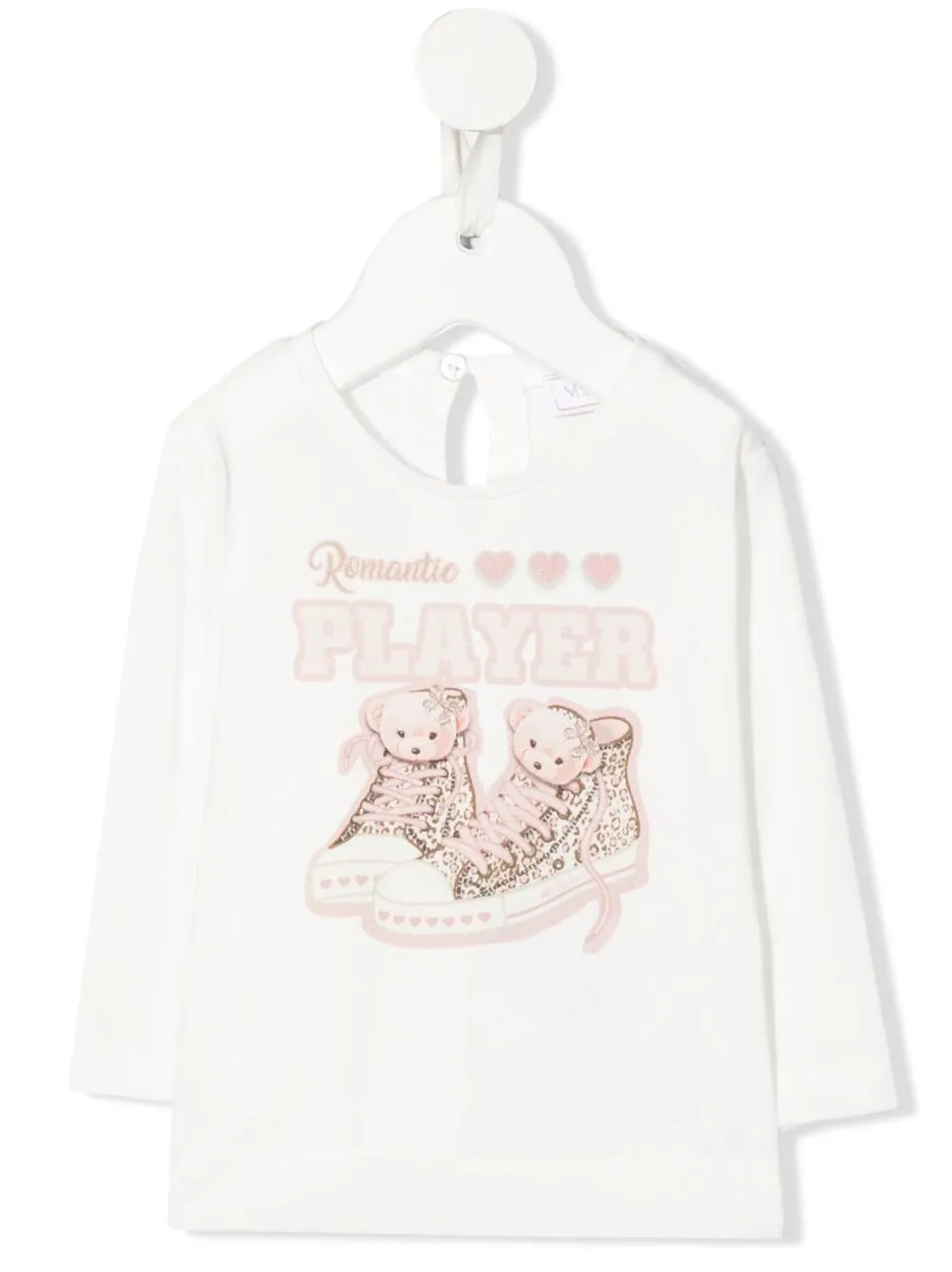 

Monnalisa graphic-print long-sleeve T-shirt - White