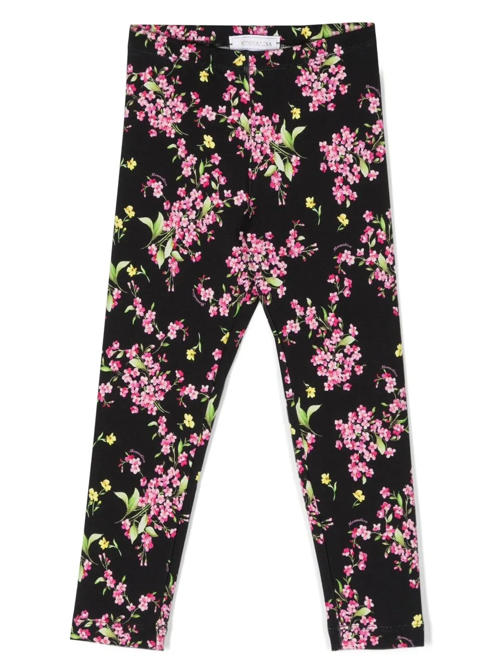 

Monnalisa leggins con estampado floral - Negro