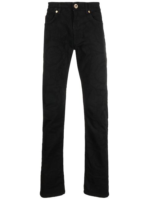 Versace Skinny-Jeans mit Medusa-Patch