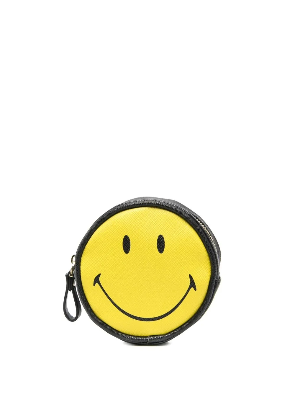 Seletti Smiley-print Purse In Yellow