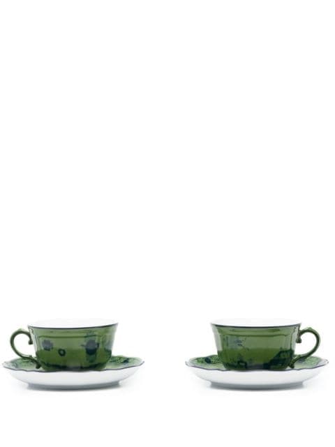 GINORI 1735 Oriente Italiano porcelain teacups (set of 2)