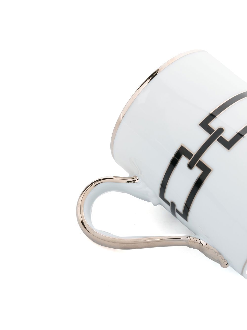 Shop Ginori 1735 Chain-print Porcelain Mug In 白色