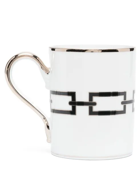 GINORI 1735 chain-print porcelain mug