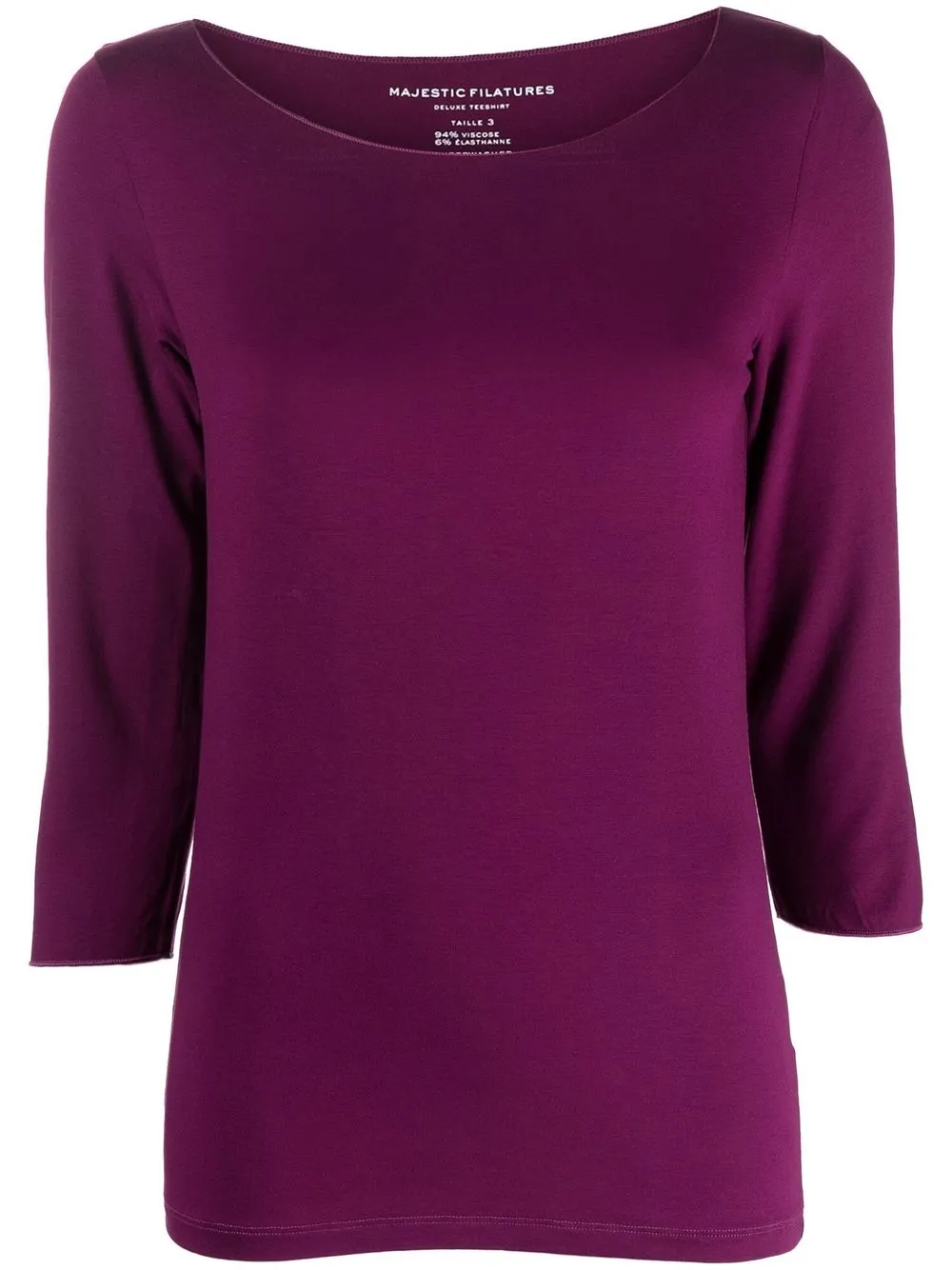 

Majestic Filatures playera con cuello barco - Morado