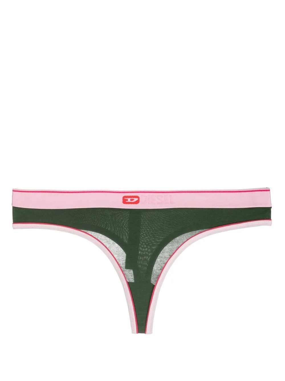 

Diesel Ufst-Starsy logo-waist thong - Green