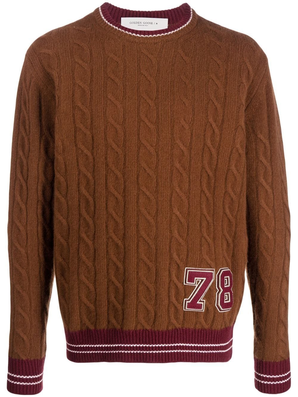 cable-knit jumper