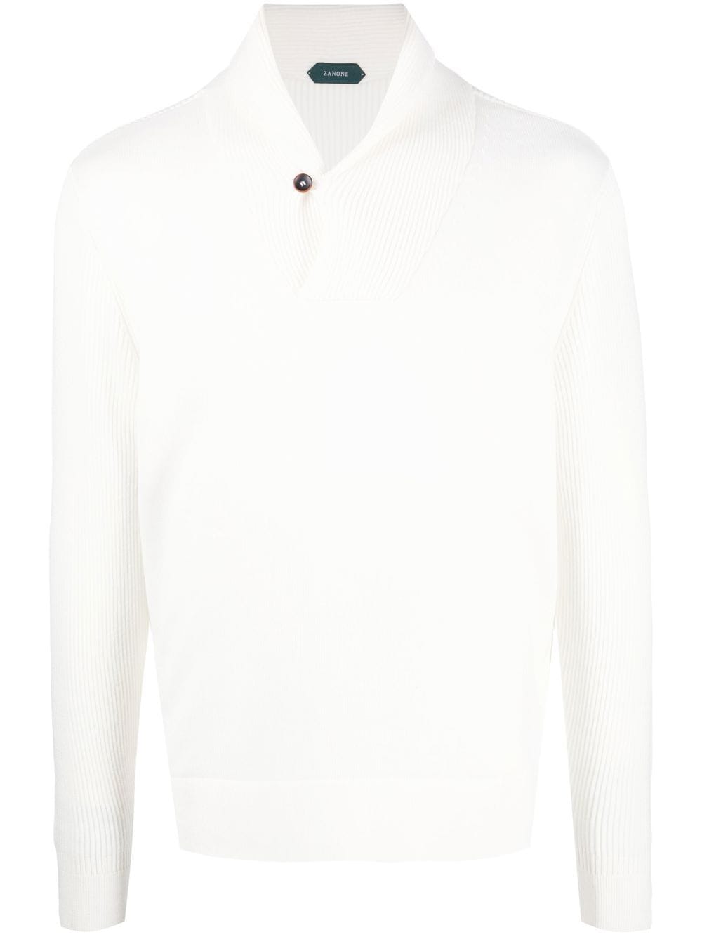ZANONE RIBBED-DETAIL BUTTON-FRONT JUMPER