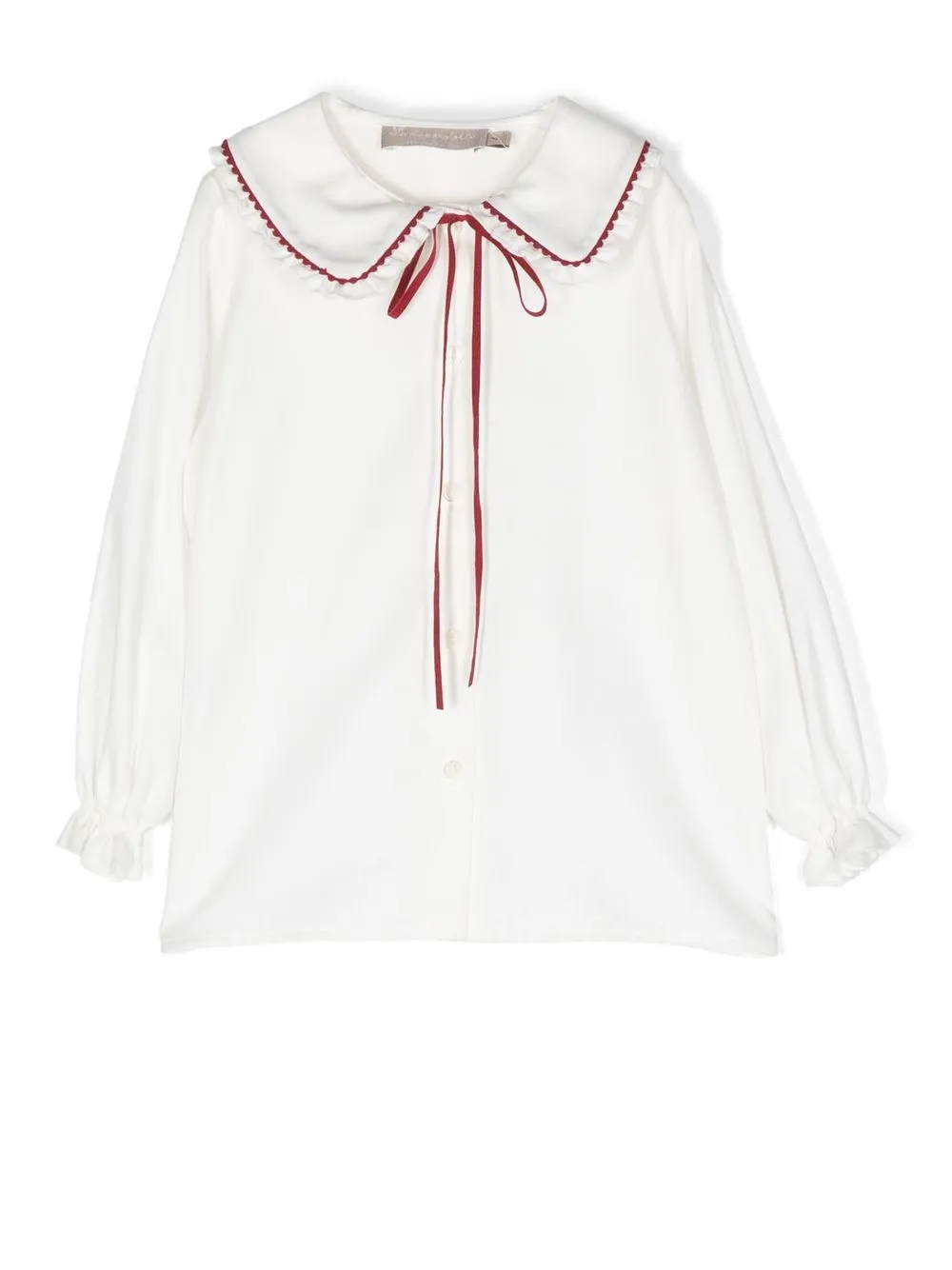 

La Stupenderia blusa con cierre de lazo - Blanco