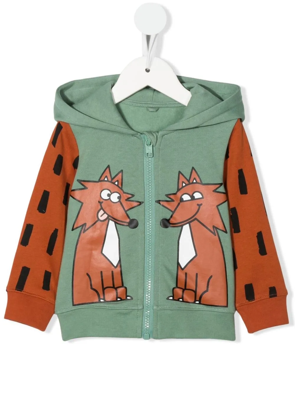 

Stella McCartney Kids hoodie con diseño color block - Marrón