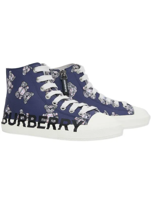 Burberry Kids ハイカット スニーカー - Farfetch