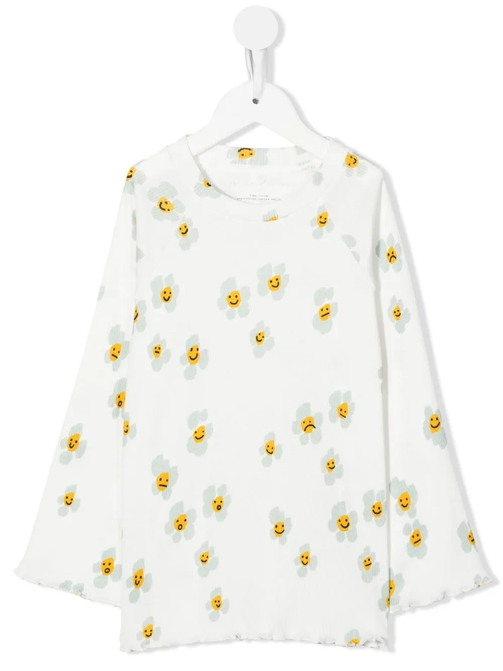 

Stella McCartney Kids camisa larga con estampado floral - Blanco