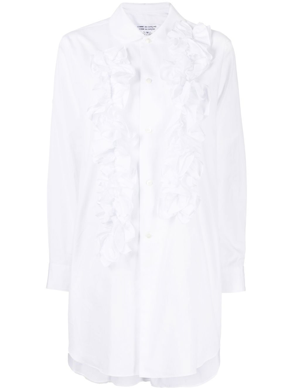 

Comme Des Garçons Comme Des Garçons camisa con ribete de volantes - Blanco