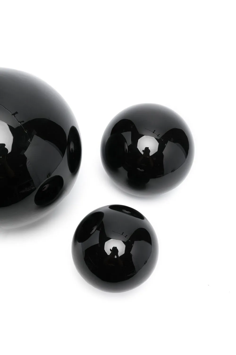  Bosa Decorative Ceramic Sphere (set Of 3) - Black 