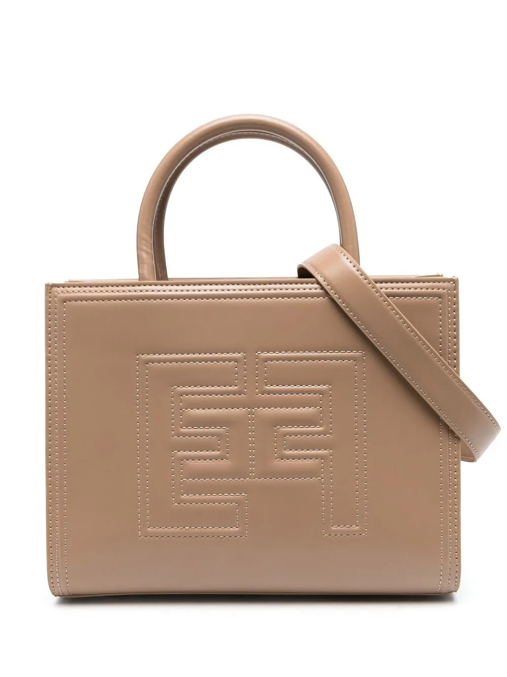 

Elisabetta Franchi tote con logo en relieve - Neutro