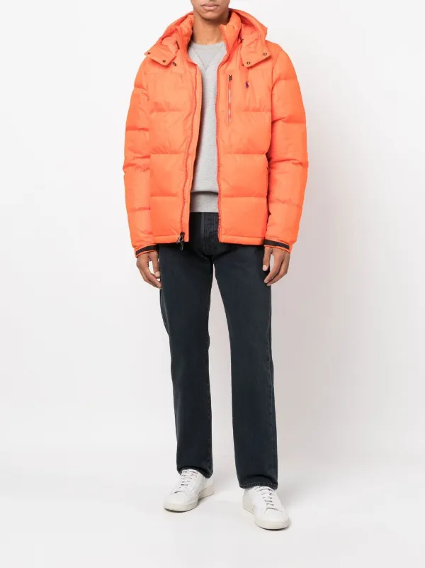 Polo Ralph Lauren Padded Zip-Up Down Jacket - Orange