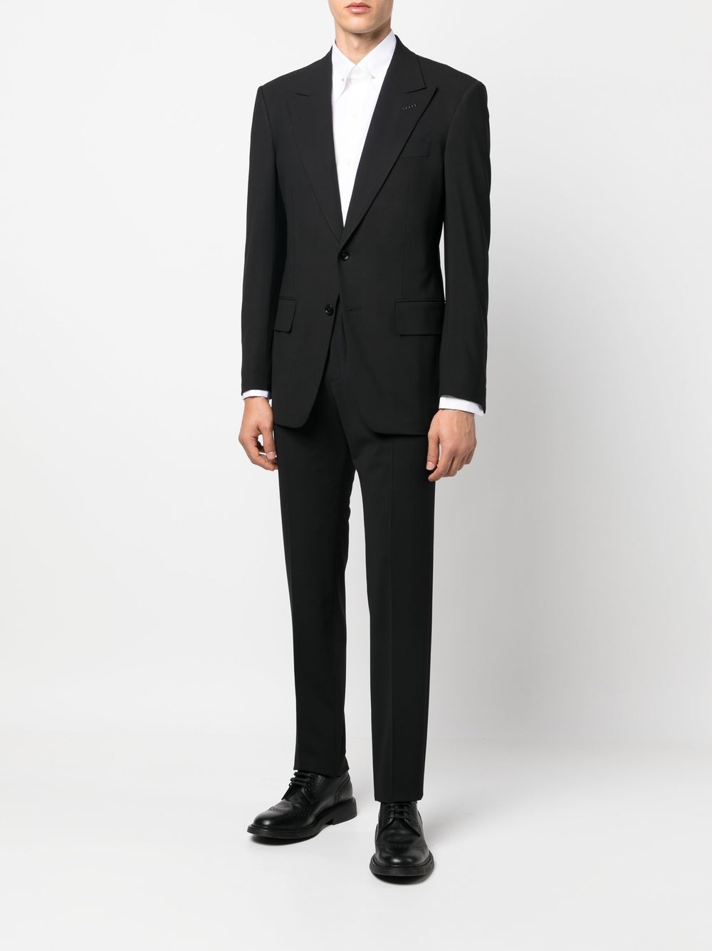 Shop Tom Ford Single Breasted Blazer In Black