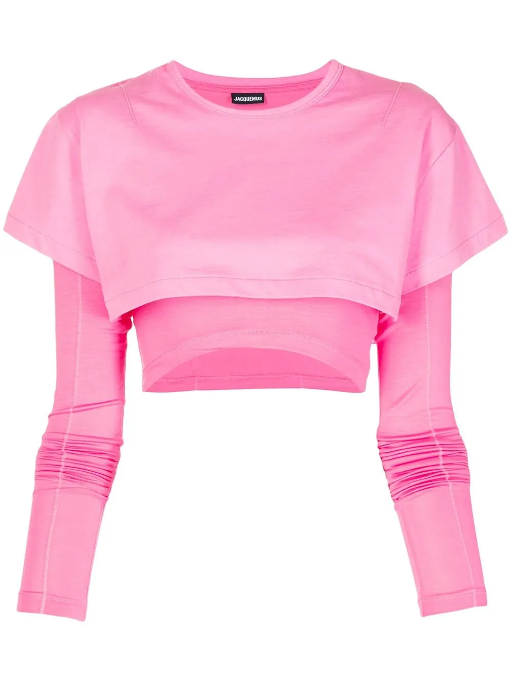 

Jacquemus playera corta con diseño de doble capa - Rosado