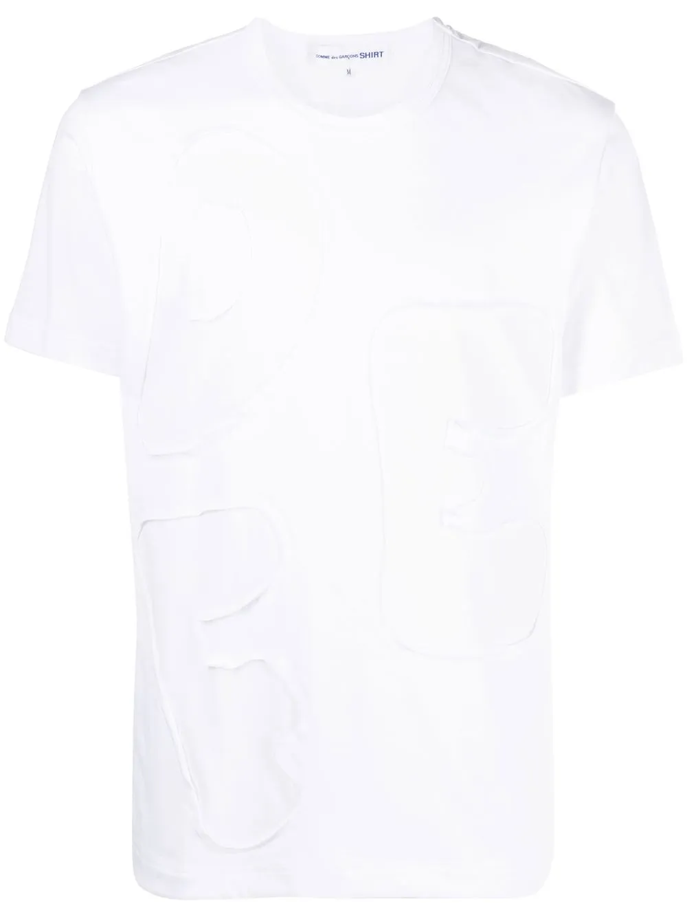 

Comme Des Garçons Shirt playera con aplique de letras - Blanco