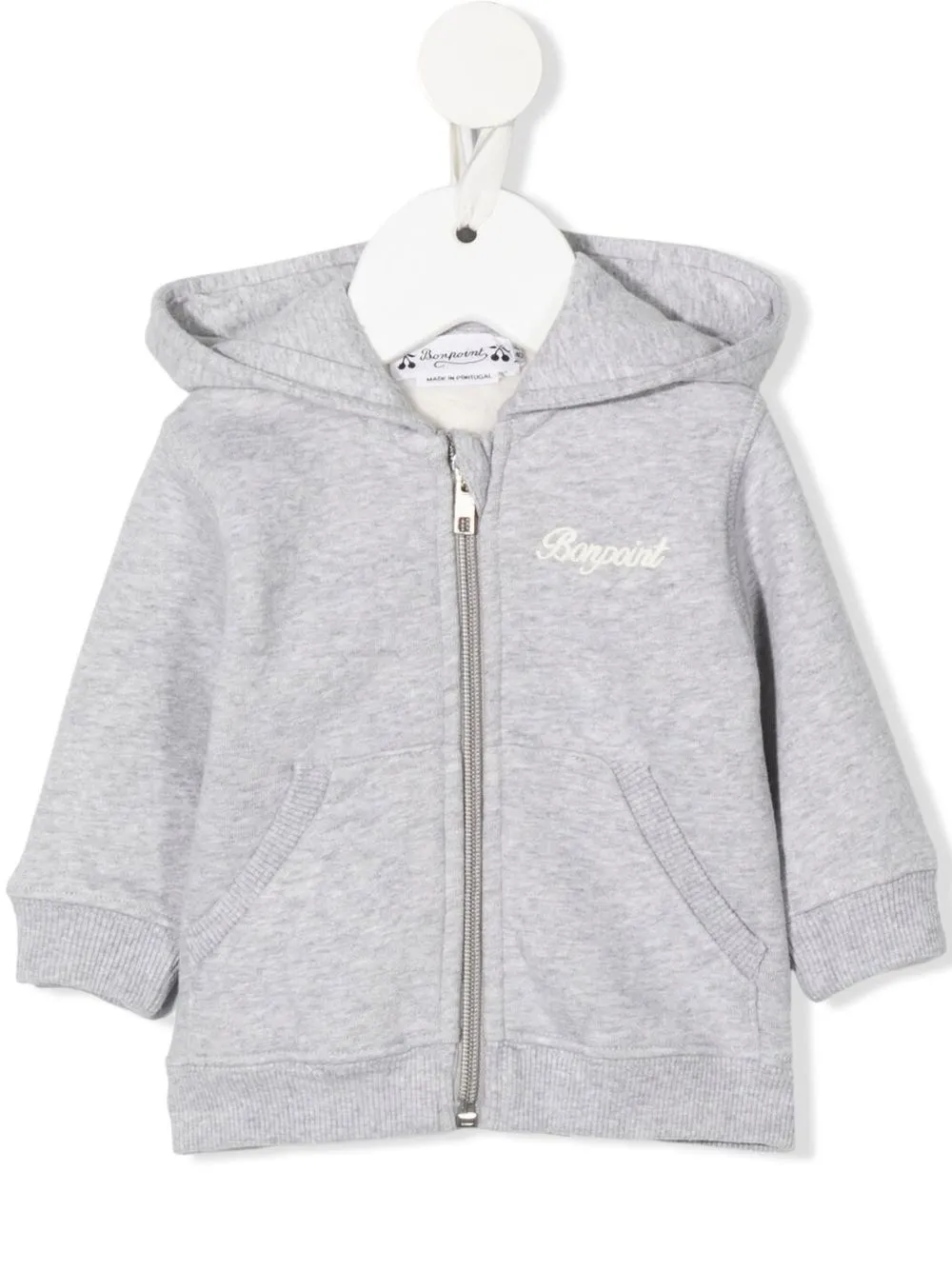 

Bonpoint hoodie con cierre - Gris