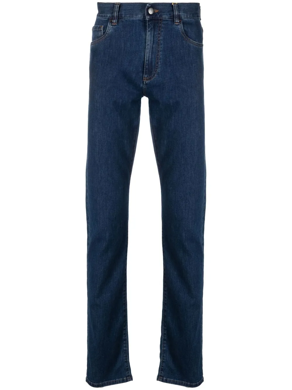 

Canali jeans rectos con bolsillos - Azul