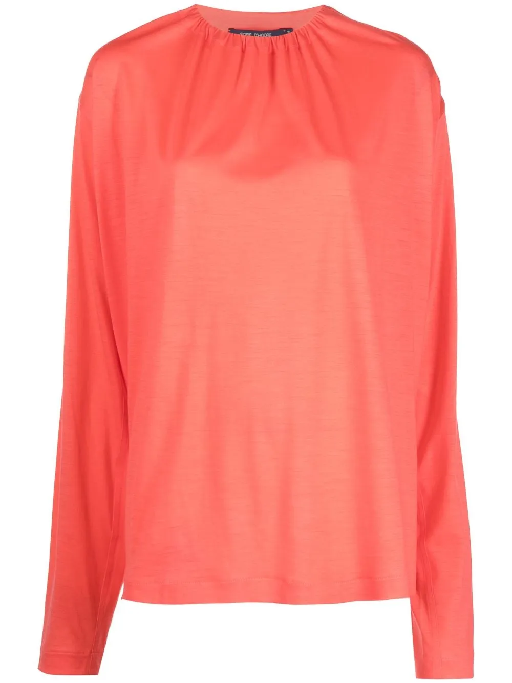 

Sofie D'hoore gathered-neckline woollen top - Pink