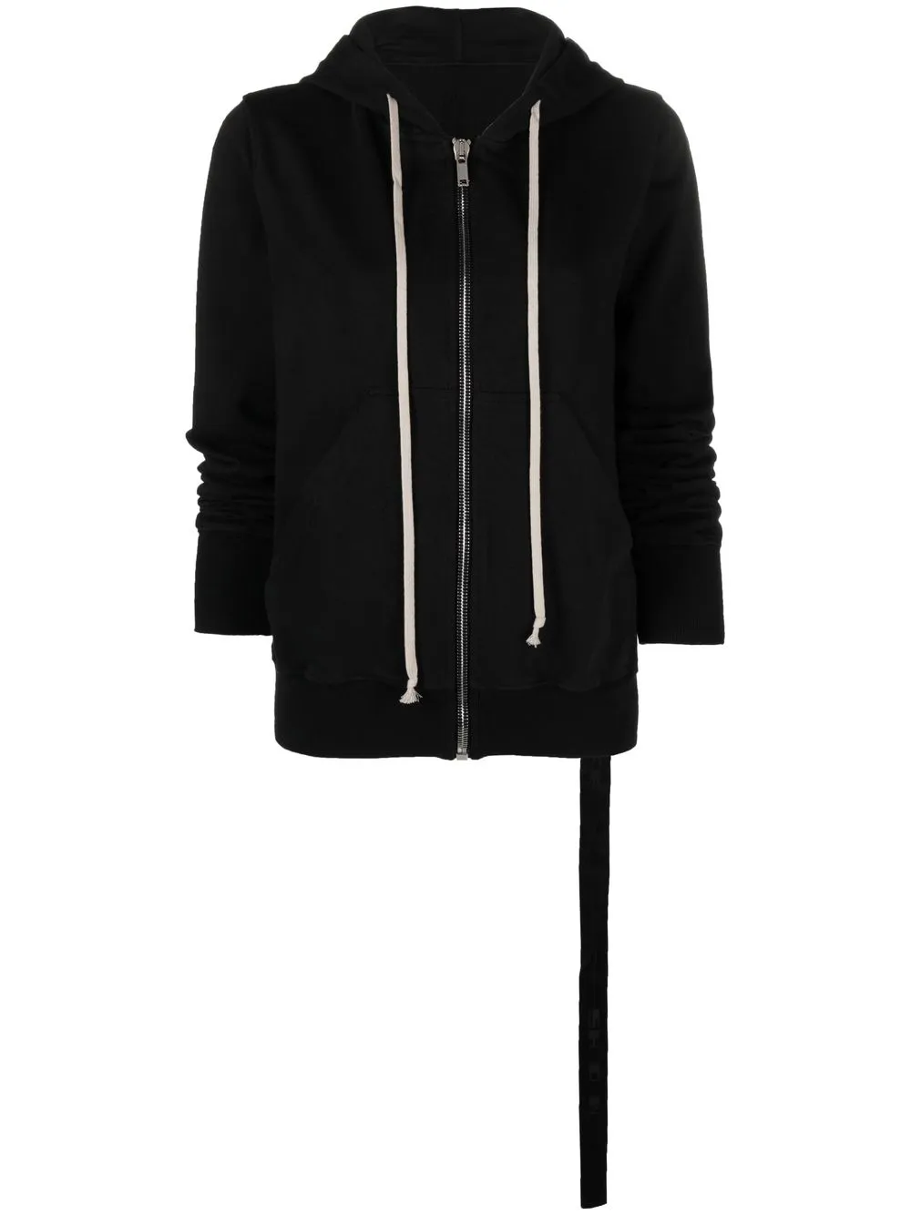 

Rick Owens DRKSHDW logo strap detail zipped hoodie - Black