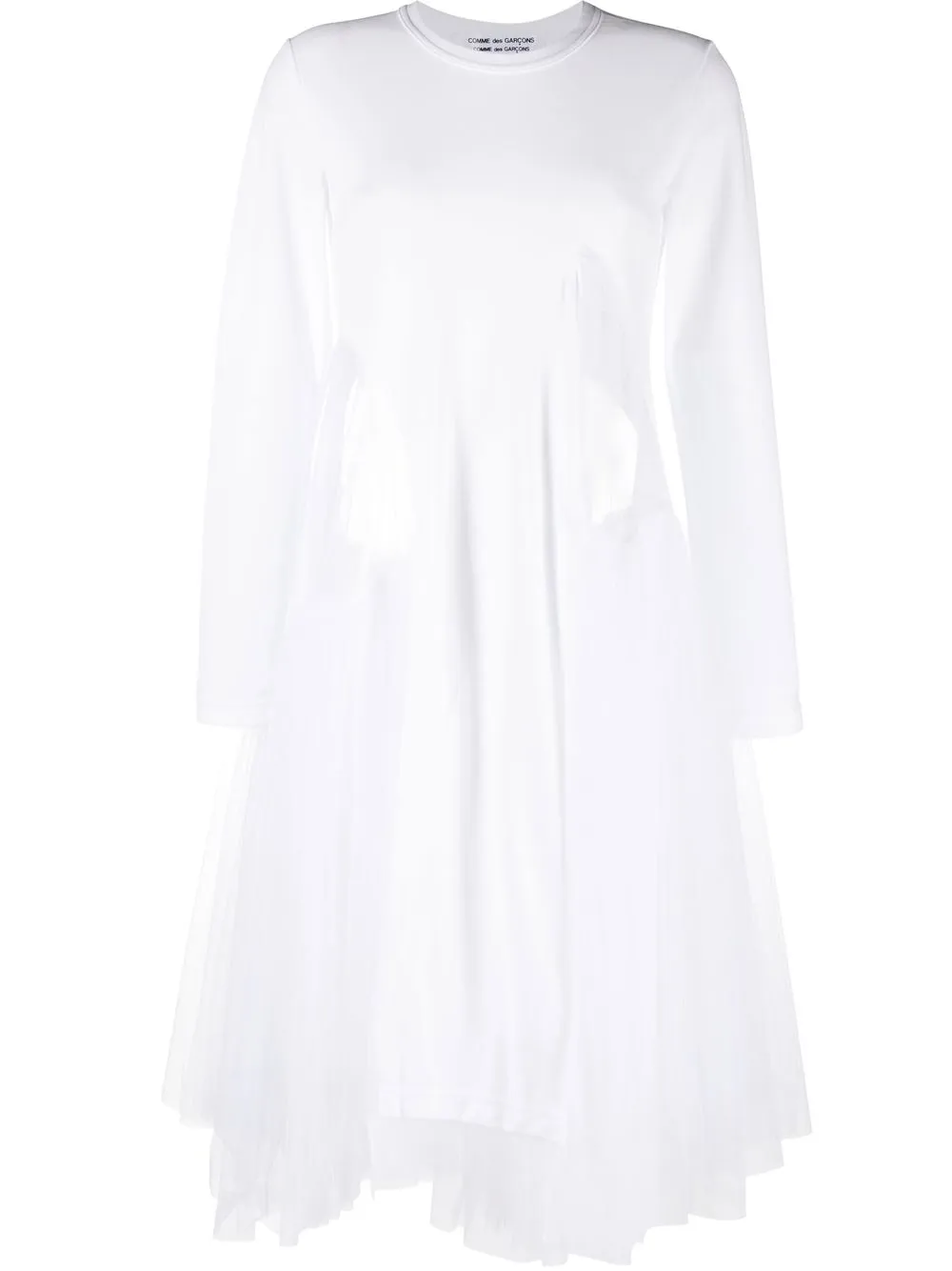 

Comme Des Garçons Comme Des Garçons vestido acampanado manga larga - Blanco