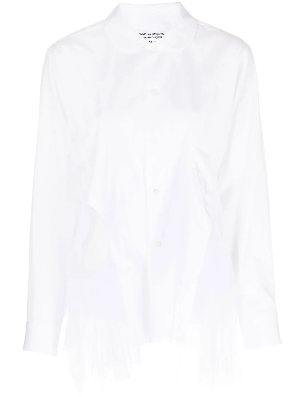 

Comme Des Garçons Comme Des Garçons tulle-detail long-sleeve shirt - White