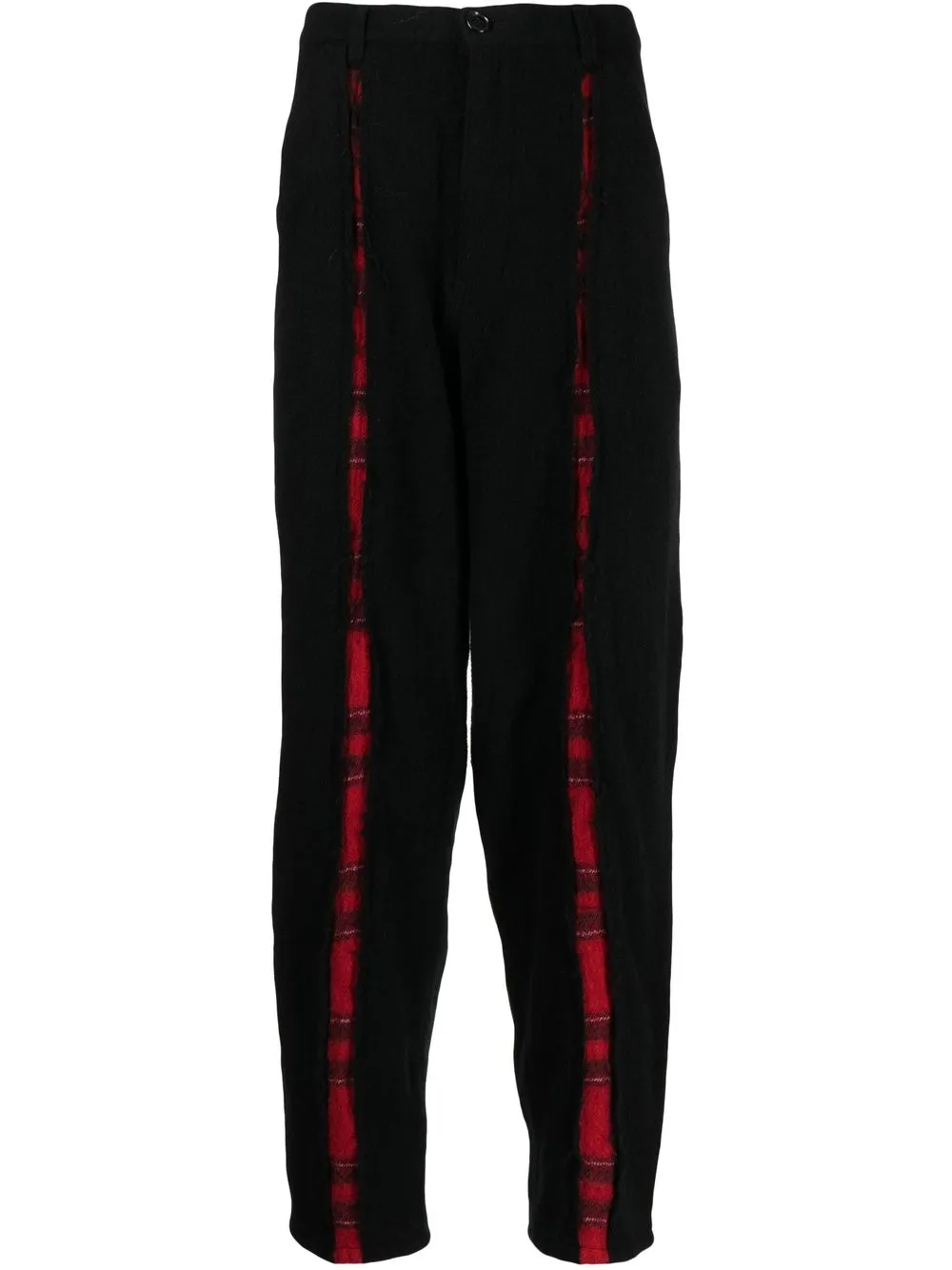 

Comme Des Garçons Shirt tartan-check trim trousers - Black