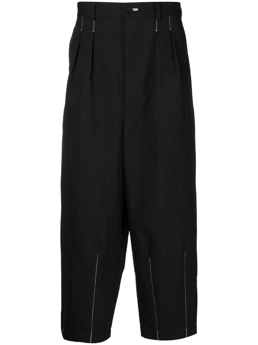 

Comme Des Garçons Homme pantalones capri con tiro alto - Negro