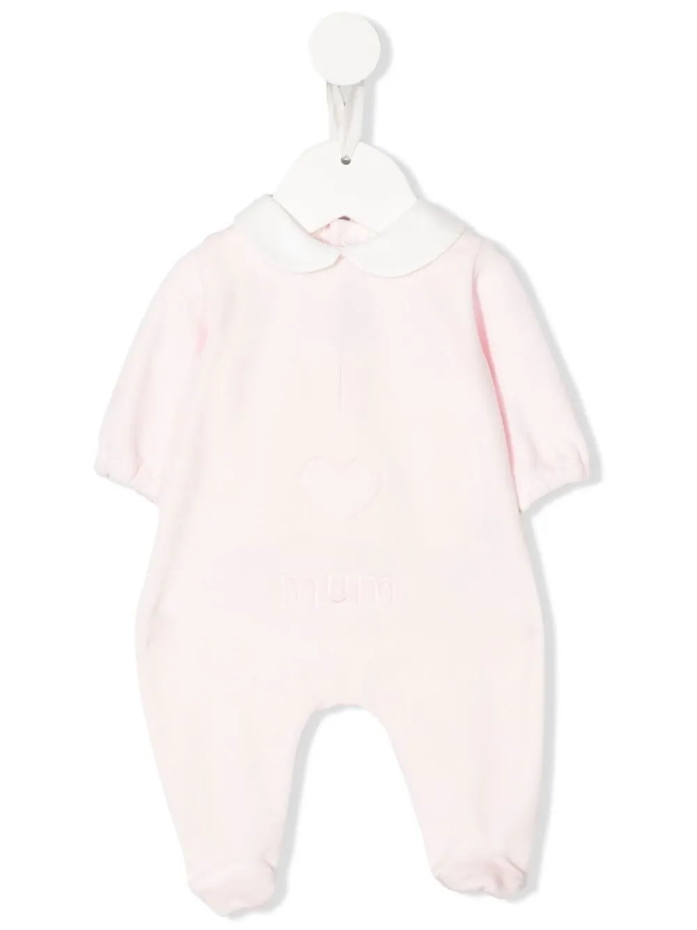 

Little Bear slogan-embroidered onesie - Pink